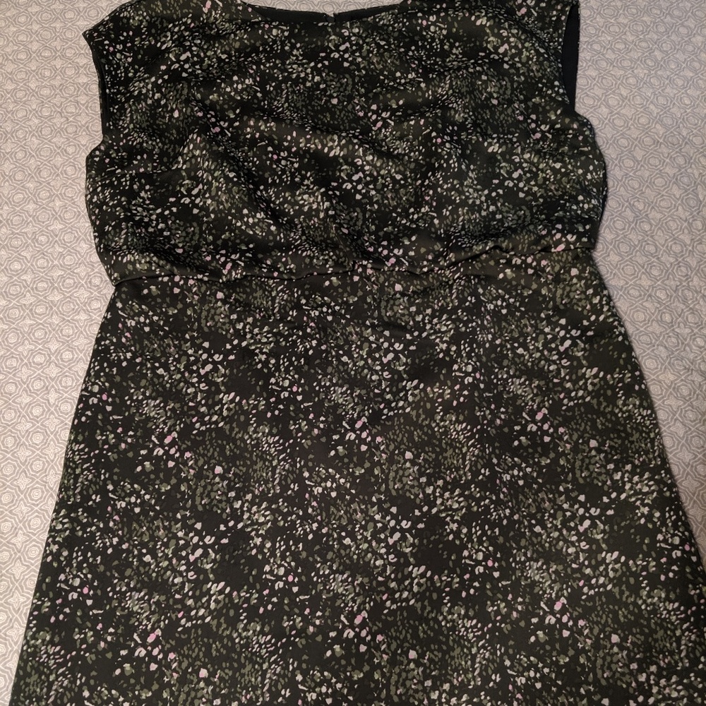 Banana republic size 20 moss green and pink dress